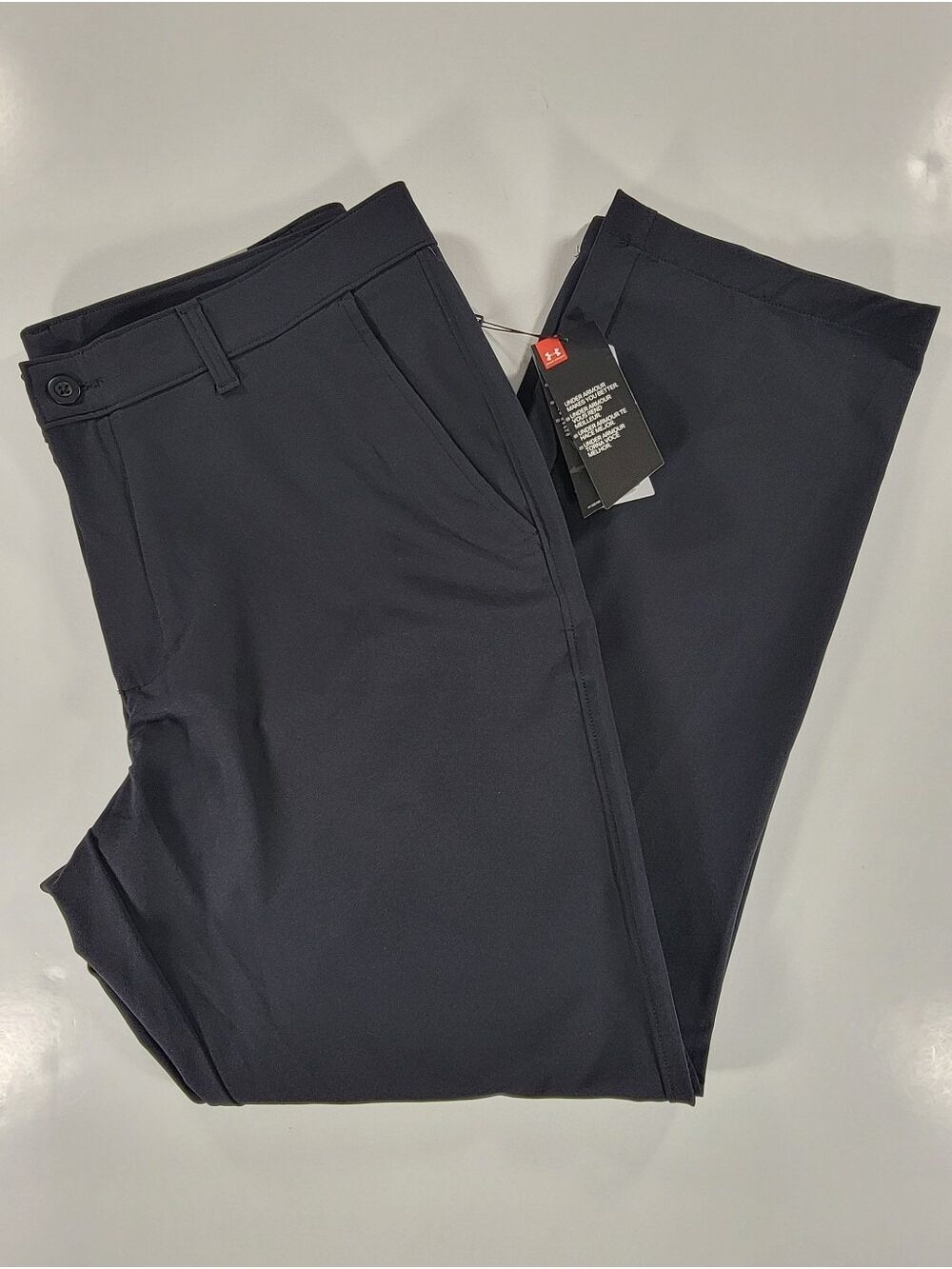 NEW Under Armour Golf StraightChino Pants Mens 38X32 Black Stretch Performance